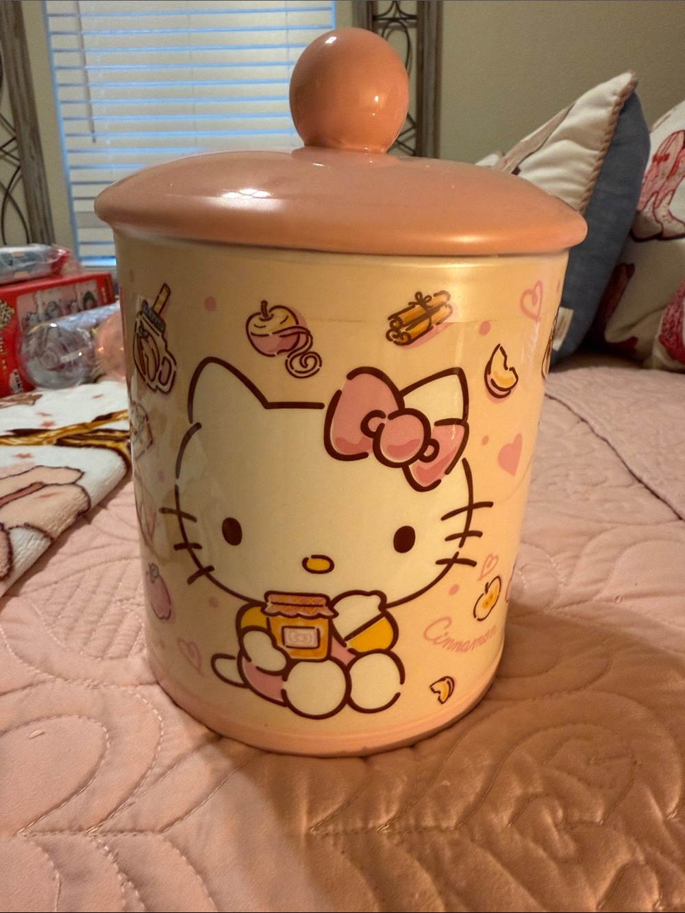 Hello Kitty Ceramic Treat Canister - Pink & Cream